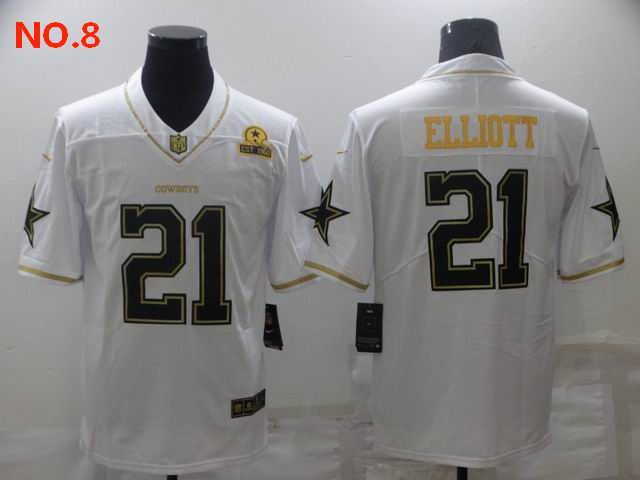 Men's Dallas Cowboys #21 Ezekiel Elliott Jerseys NO.8;